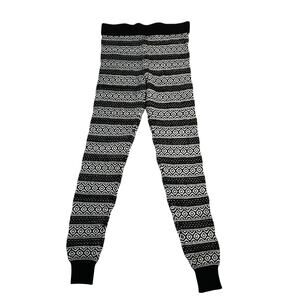 Garage Fair Isle Pull On Knit Leggings Size S Stretch Cozy Winter Cabin Casual